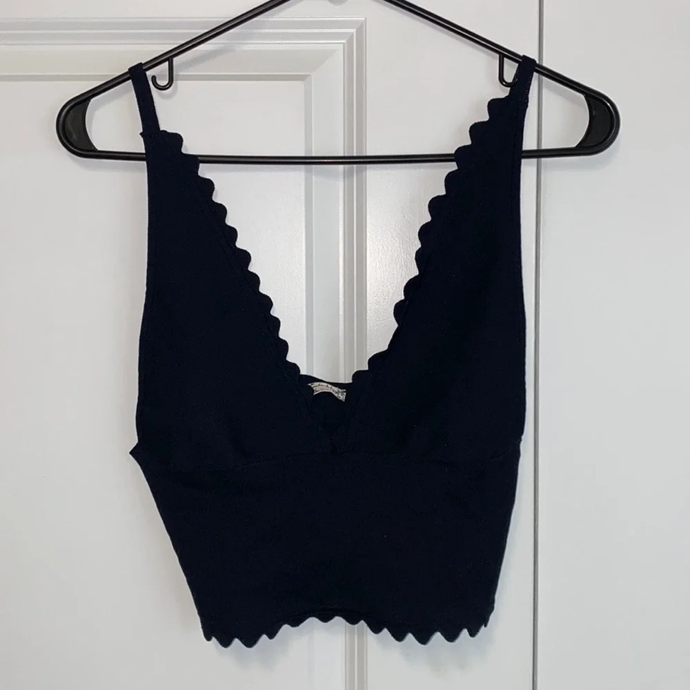 Women’s Scalloped Free People Adjustable Strap Tank/Crop